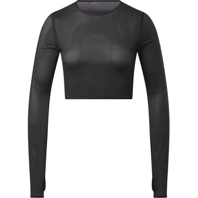 Reebok STUDIO MESH LS TOPP Svart, Svart, S Reebok STUDIO MESH LS TOPP Svart, Svart, S