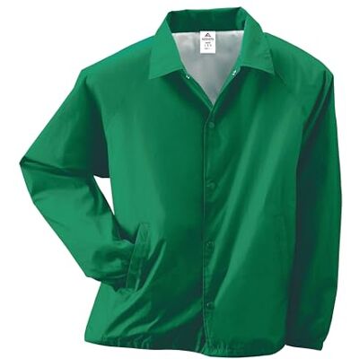 Augusta Sportswear Herr Nylon Coach's Jacka/Fodrad, Kelly, Large Augusta Sportswear Herr Nylon Coach's Jacka/Fodrad, Kelly, Large
