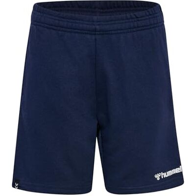hummel hmlMOVER Bermuda shorts i bomull, marinblå, 164 hummel hmlMOVER Bermuda shorts i bomull, marinblå, 164