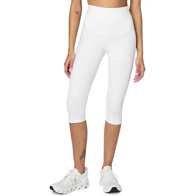 Yummie Dam Talia Capri bomull stretch formkläder legging, Vitt, S Yummie Dam Talia Capri bomull stretch formkläder legging, Vitt, S