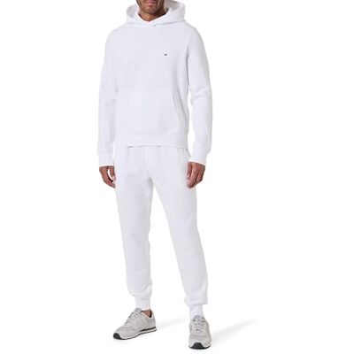 Tommy Hilfiger mäns FLAGGA LOGO TRACKSUIT MW0MW36440 träningsoverall, vit, M, Vit (vit), M Tommy Hilfiger mäns FLAGGA LOGO TRACKSUIT MW0MW36440 träningsoverall, vit, M, Vit (vit), M