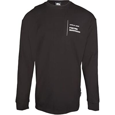 Gorilla Wear Boise Oversized Långärmad – militärgrön – hög kvalitet av robust och stretchigt tyg för bodybuilding och fitness, överdimensionerad passform, logotyp Gorilla Wear Boise Oversized Långärmad – militärgrön – hög kvalitet av robust och stretchigt tyg för bodybuilding och fitness, överdimensionerad passform, logotyp
