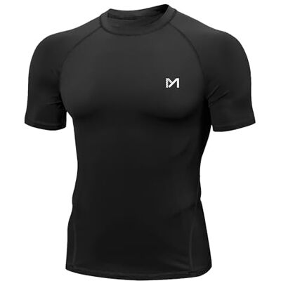MEETYOO Kompressionströja herr, funktionell skjorta kort/långärmad fitnessskjorta män, sportskjorta, ventilerande löpartröja för löpning, jogging, sport, gym MEETYOO Kompressionströja herr, funktionell skjorta kort/långärmad fitnessskjorta män, sportskjorta, ventilerande löpartröja för löpning, jogging, sport, gym