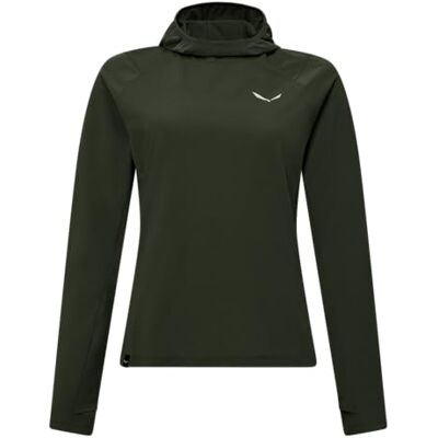 Salewa PUEZ SUN HOODIE W, XXS, mörk oliv Salewa PUEZ SUN HOODIE W, XXS, mörk oliv