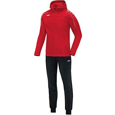 JAKO Dam träningsoverall polyester Classico med huva, röd, 48, M9450 JAKO Dam träningsoverall polyester Classico med huva, röd, 48, M9450