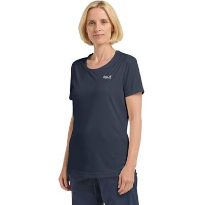 Jack Wolfskin Tech T W T-shirt, midnatt himmel, s dam, Midnight Sky, S Jack Wolfskin Tech T W T-shirt, midnatt himmel, s dam, Midnight Sky, S