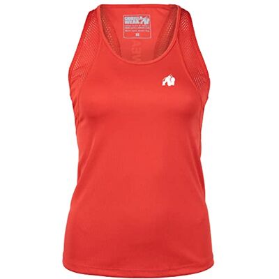 Gorilla Wear Seattle Tank Top – röd – bodybuilding sport vardag fritid med logotyptryck lätt och bekväm för optimal polyesterrörelse Gorilla Wear Seattle Tank Top – röd – bodybuilding sport vardag fritid med logotyptryck lätt och bekväm för optimal polyesterrörelse