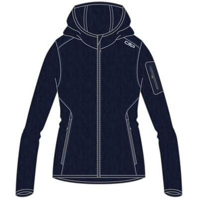 CMP Woman Jacket Fix Hood, B. Blue, 48 CMP Woman Jacket Fix Hood, B. Blue, 48
