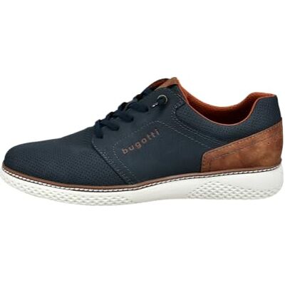 bugatti Herrsneakers, män snörning, Mörkblå 4100, 40 EU bugatti Herrsneakers, män snörning, Mörkblå 4100, 40 EU