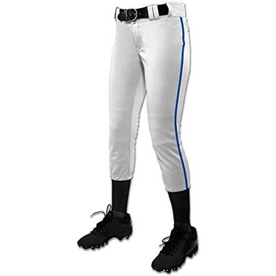 Champro Dam turnering låg midja softballbyxor med sidoledningar turnering traditionell låg midja byxa med fläta Vit, kungligt rör S Champro Dam turnering låg midja softballbyxor med sidoledningar turnering traditionell låg midja byxa med fläta Vit, kungligt rör S