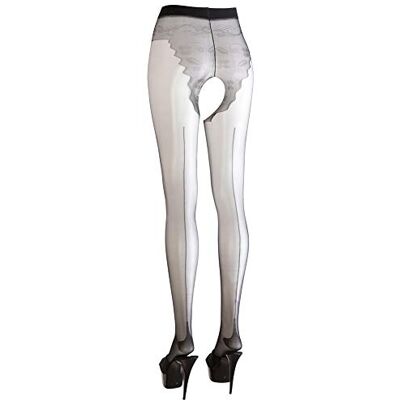 COTTELLI Legwear Strumpbyxor med hängslen för dam, Black, S COTTELLI Legwear Strumpbyxor med hängslen för dam, Black, S