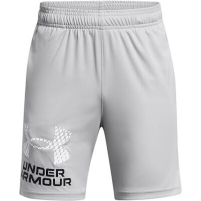 Under Armour pojkar Ua Tech Logo Shorts, Mod grå/vit, XS Under Armour pojkar Ua Tech Logo Shorts, Mod grå/vit, XS