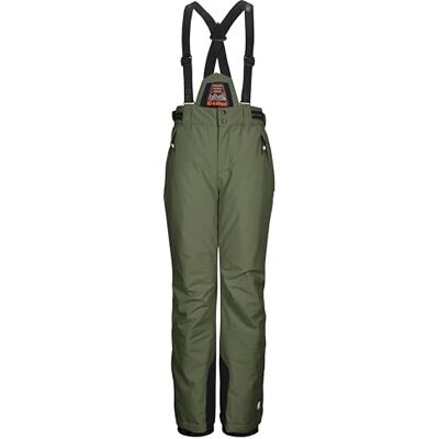 Killtec Skidbyxor/funktionella byxor för pojkar med avtagbar overall, kantskydd och snöfall KSW 214 BYS SKI PNTS, Oliv, 128, 43651-000 Killtec Skidbyxor/funktionella byxor för pojkar med avtagbar overall, kantskydd och snöfall KSW 214 BYS SKI PNTS, Oliv, 128, 43651-000