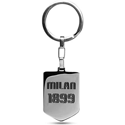 Seven AC Milan 1899 nyckelring i stål med sidonyckeltillgångar, grå, barn, pojkar, sport och fotboll, Grå, Taglia unica, Sporter Seven AC Milan 1899 nyckelring i stål med sidonyckeltillgångar, grå, barn, pojkar, sport och fotboll, Grå, Taglia unica, Sporter