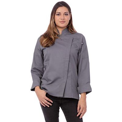 Chef Works dam BCWMC007GRY2XL köksjacka, grå, XX-Large Chef Works dam BCWMC007GRY2XL köksjacka, grå, XX-Large