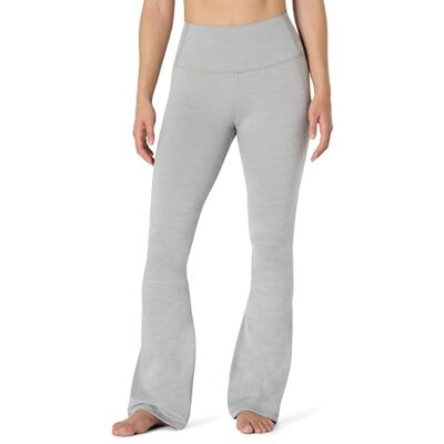 Amazon Essentials dam aktiv FormFlex fjäril mjuk hög midja bootcut 80 cm innersöm full längd yogabyxor leggings, Rymdfärg grå, S Amazon Essentials dam aktiv FormFlex fjäril mjuk hög midja bootcut 80 cm innersöm full längd yogabyxor leggings, Rymdfärg grå, S