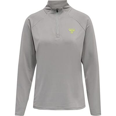 hummel Women's hmlGG12 Training 1/2 Zip Sweat Damsweatshirt, Alloy, M hummel Women's hmlGG12 Training 1/2 Zip Sweat Damsweatshirt, Alloy, M
