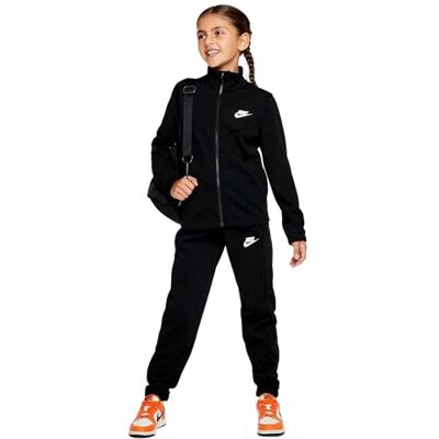 NIKE Poly Fz Hbr Träningsoverall för barn, Black/Black/White, 164/170 NIKE Poly Fz Hbr Träningsoverall för barn, Black/Black/White, 164/170