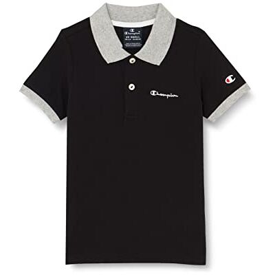 Champion Boy's Legacy American Classics-Light Cotton Pique S/S pikétröja, svart, 13-14 år Champion Boy's Legacy American Classics-Light Cotton Pique S/S pikétröja, svart, 13-14 år