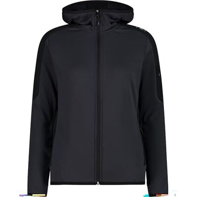 CMP Dam Grid Tech fleecejacka med fast huva, Antracit, 48 CMP Dam Grid Tech fleecejacka med fast huva, Antracit, 48