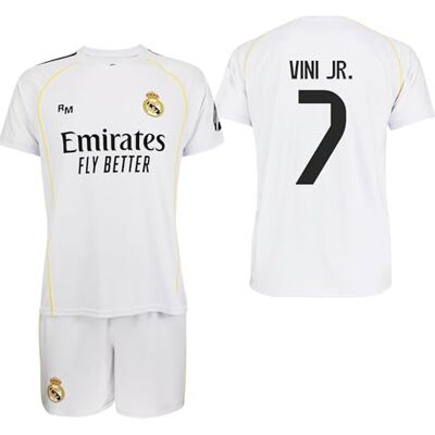 Real Madrid Set för barn 1:a lag 25-26 officiell replika Vinicius Real Madrid Set för barn 1:a lag 25-26 officiell replika Vinicius