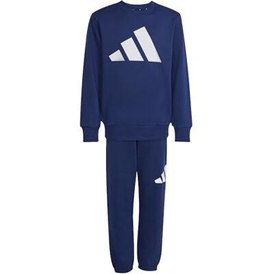 adidas Uniseks dzieci ESSENTIALS FLEECE JOGGER, dark blue/white, 11-12 Years adidas Uniseks dzieci ESSENTIALS FLEECE JOGGER, dark blue/white, 11-12 Years