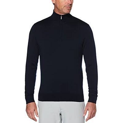 Callaway herr prestanda långärmad kvarts dragkedja merino ull tröja Dark Navy XL Callaway herr prestanda långärmad kvarts dragkedja merino ull tröja Dark Navy XL