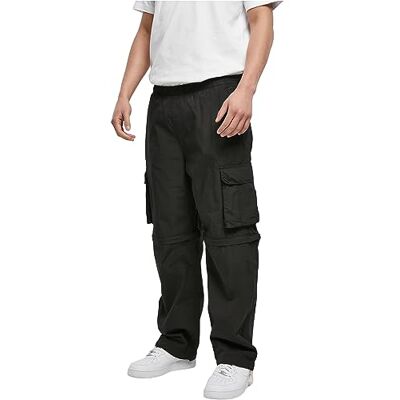 Urban Classics Herrbyxor Zip Away Pants Svart XL, svart, XL Urban Classics Herrbyxor Zip Away Pants Svart XL, svart, XL
