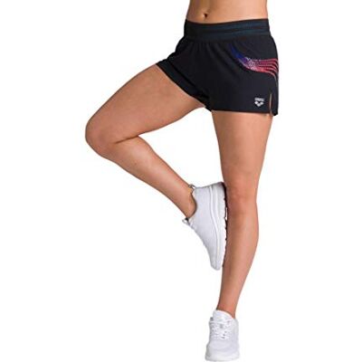 ARENA dam sportshorts A-one black-fluo red Large ARENA dam sportshorts A-one black-fluo red Large