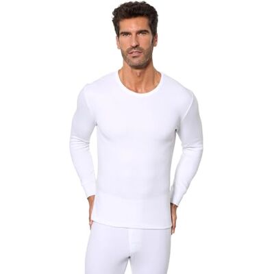 Abanderado Termal Fiber Vinter Top Base Layer för Män, Vit, L Abanderado Termal Fiber Vinter Top Base Layer för Män, Vit, L