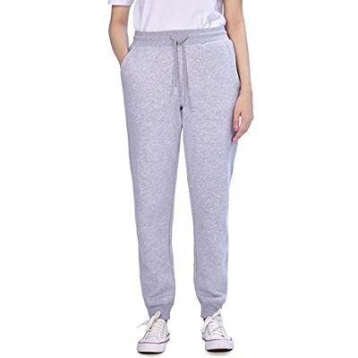 M17 Kvinnor återvunna flickor smala ben jogging nederdelar sweatpants byxor casual joggingbyxor byxor tracksuit lounge yoga gym fickor, Ljusgrå marl, S M17 Kvinnor återvunna flickor smala ben jogging nederdelar sweatpants byxor casual joggingbyxor byxor tracksuit lounge yoga gym fickor, Ljusgrå marl, S
