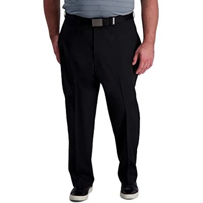 Haggar herr fritidsbyxor Big And Tall Cool Right Performance Flex Solid Classic Fit Flat Front Pant Haggar herr fritidsbyxor Big And Tall Cool Right Performance Flex Solid Classic Fit Flat Front Pant