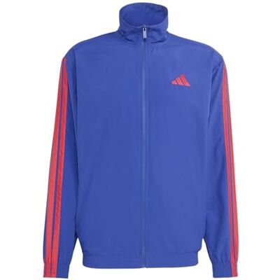 adidas Mezczyzni ESSENTIALS 3-STRIPES WOVEN TRACKTOP, mystery ink/pure ruby/pure ruby/pure ruby, XL adidas Mezczyzni ESSENTIALS 3-STRIPES WOVEN TRACKTOP, mystery ink/pure ruby/pure ruby/pure ruby, XL