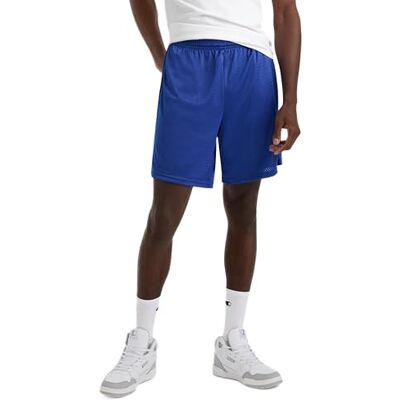 Champion Långa nätshorts med fickor för män, BLÅ, XL Champion Långa nätshorts med fickor för män, BLÅ, XL