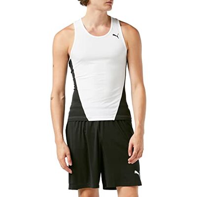 PUMA Damen Tank Top Cross the Line Singlet W, White- Black, XL, 515103 PUMA Damen Tank Top Cross the Line Singlet W, White- Black, XL, 515103