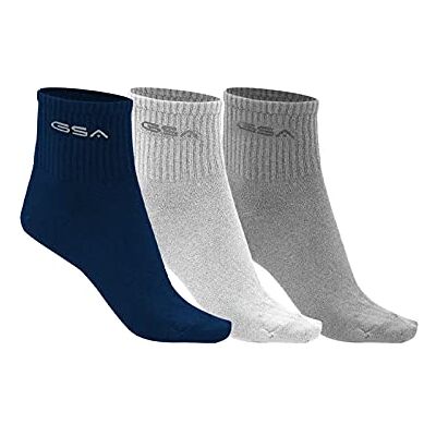 GSA Unisex barn Organicplus 500 barn kvartsstrumpor strumpor Vit-grå-blå 2.5-7 GSA Unisex barn Organicplus 500 barn kvartsstrumpor strumpor Vit-grå-blå 2.5-7
