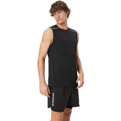 Koton Slogan tryckt dragsko ficka detalj sport shorts, Svart (999), XXL Koton Slogan tryckt dragsko ficka detalj sport shorts, Svart (999), XXL