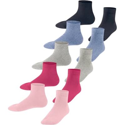 ESPRIT 5-pack enfärgade strumpor, ekologisk bomullsblandning, Ros färgglad, 31-34 ESPRIT 5-pack enfärgade strumpor, ekologisk bomullsblandning, Ros färgglad, 31-34