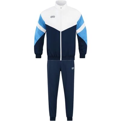 JAKO Unisex fritidsoverall retro, marin/vit/skyblå, XXL JAKO Unisex fritidsoverall retro, marin/vit/skyblå, XXL