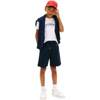 Tommy Hilfiger pojke monotyp grafisk t-shirt kort set KB0KB10290 kläder set, vit (vit), 2 år Tommy Hilfiger pojke monotyp grafisk t-shirt kort set KB0KB10290 kläder set, vit (vit), 2 år