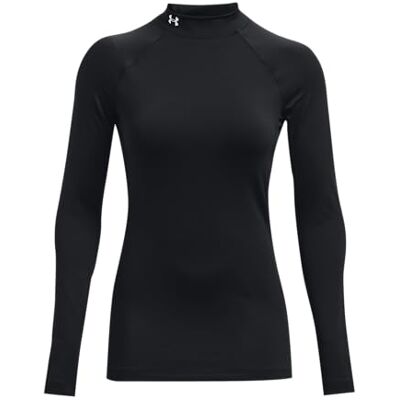 Under Armour Damtröja med fuskhals, Svart (001)/vit, M Under Armour Damtröja med fuskhals, Svart (001)/vit, M