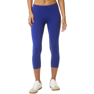 no nonsense Capribyxor för damer, leggings i bomull med mörkläggande effekt, supermjuka och stretchiga dra-på-byxor, finns i plusstorlek, Kungsblå, 2X no nonsense Capribyxor för damer, leggings i bomull med mörkläggande effekt, supermjuka och stretchiga dra-på-byxor, finns i plusstorlek, Kungsblå, 2X