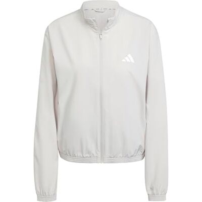 adidas Kobiety Train Essentials 3-Stripes Woven Warm Up Jacket, wonder alumina/white, XXL adidas Kobiety Train Essentials 3-Stripes Woven Warm Up Jacket, wonder alumina/white, XXL