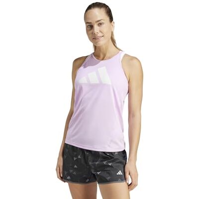 adidas Kvinnor Run It Stripes Tank Top, bliss lilac, XL adidas Kvinnor Run It Stripes Tank Top, bliss lilac, XL