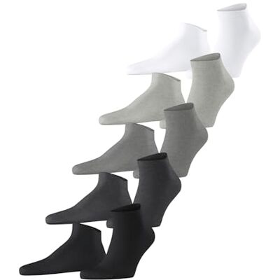 ESPRIT herr Ankelstrumpor Solid-Mix Multipack M Sn bomull kort enfärgat 5 par, Flera färger Black Grey White Mix 0010, 40-46 ESPRIT herr Ankelstrumpor Solid-Mix Multipack M Sn bomull kort enfärgat 5 par, Flera färger Black Grey White Mix 0010, 40-46