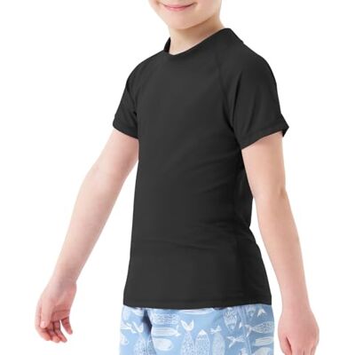 MEETWEE Baddräkt för pojkar Rash Vest Badtröjor för barn långa/korta UPF 50 solskydd Rash Guard 5–15 år, svart, 14 år MEETWEE Baddräkt för pojkar Rash Vest Badtröjor för barn långa/korta UPF 50 solskydd Rash Guard 5–15 år, svart, 14 år
