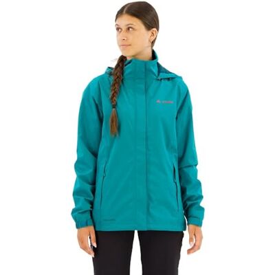 VAUDE Regnjacka dam lätt – dam Escape Light Jacket, vattentät utomhusjacka, andningsbar vindjacka med huva, klimatvänlig vandringsjacka VAUDE Regnjacka dam lätt – dam Escape Light Jacket, vattentät utomhusjacka, andningsbar vindjacka med huva, klimatvänlig vandringsjacka