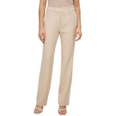 s.Oliver BLACK LABEL straight: Byxor av viskosblandning, Beige, 44 SE/Vanlig s.Oliver BLACK LABEL straight: Byxor av viskosblandning, Beige, 44 SE/Vanlig