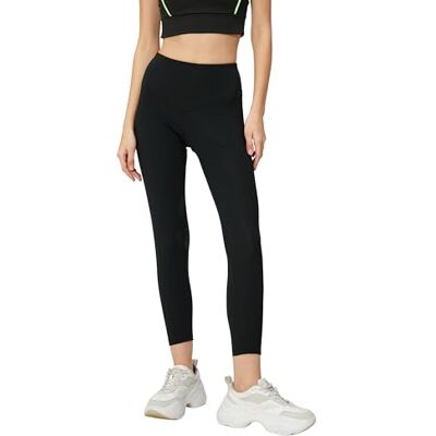 Koton dam basic sport stitch detaljleggings, Svart (999), L Koton dam basic sport stitch detaljleggings, Svart (999), L