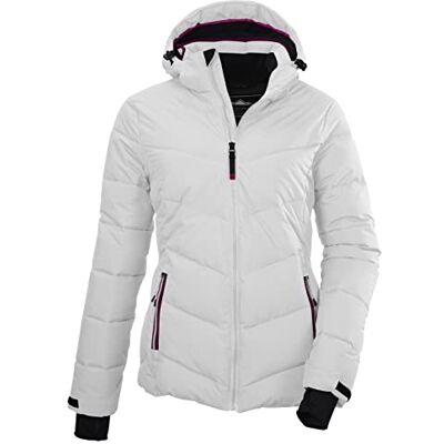 Killtec Quiltad jacka för kvinnor med dragkedja med huva och snöfall KSW 289 WMN SKI JCKT, ljusgrå, 38, 37956-000 Killtec Quiltad jacka för kvinnor med dragkedja med huva och snöfall KSW 289 WMN SKI JCKT, ljusgrå, 38, 37956-000